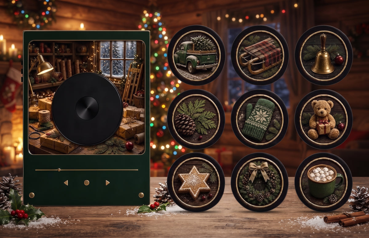 Christmas NFC Music Fridge Magnet – Vinyl Record Style