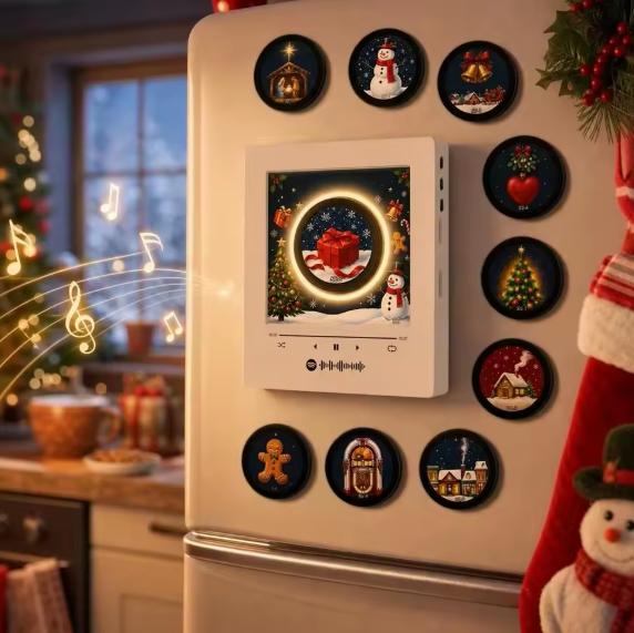 Christmas NFC Music Fridge Magnet – Vinyl Record Style