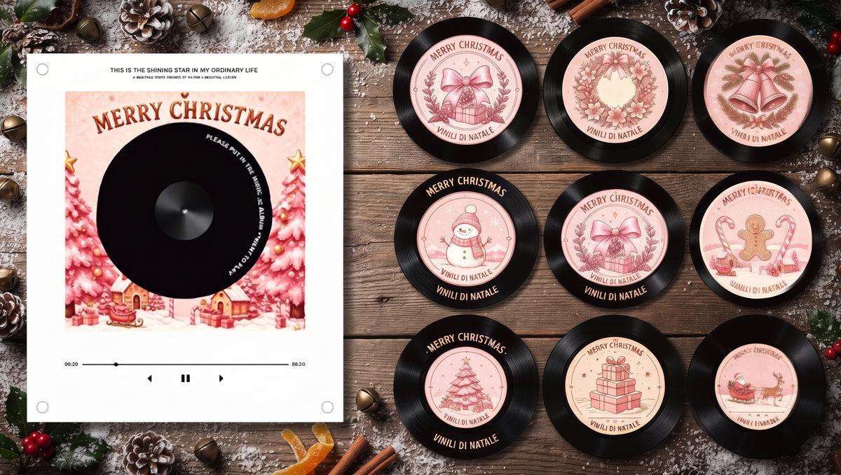 Christmas NFC Music Fridge Magnet – Vinyl Record Style