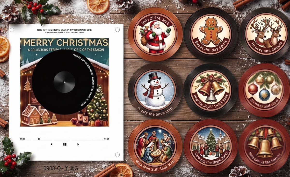 Christmas NFC Music Fridge Magnet – Vinyl Record Style