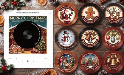 Christmas NFC Music Fridge Magnet – Vinyl Record Style